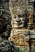 Angkor Thom - Bayon temple, second enclosure, corner towers seen from the central terrace 